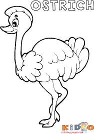 These are suitable for preschool, kindergarten and first grade. Ostrich Bird Coloring Book Pages Printable Kids Coloring Pages