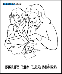 Ilustração dos desenhos animados da mãe duas crianças. Desenhos Para Imprimir E Colorir Dia Das Maes So Escola
