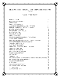 Some individuals try very difficulty to healing trauma worksheets and triggers and coping strategies for depression worksheet. Dealing With Trauma A Tf Cbt Workbook For Teens Pages 1 35 Flip Pdf Download Fliphtml5