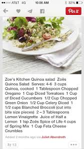 And it sure isn't make the little bit of time we have together very interesting. Zoe S Quinoa Salad Knock Off Zoes Quinoa Salad Recipe Delicious Salads Healthy Snacks Recipes