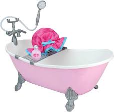 Buy 18 Inch Doll Bathtub Set Plus Outfit Shower Accessories Pink Clawfoot Tub Doll Sold Separately Online In Turkey B07qx2fplw