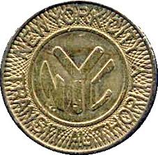 1 Fare New York City Transit Authority 22 Mm Tokens Numista