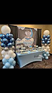 Pin By Shay Shivers On Babylovee 3 Boy Baby Shower Centerpieces Dumbo Baby Shower Elephant Baby Shower Boy