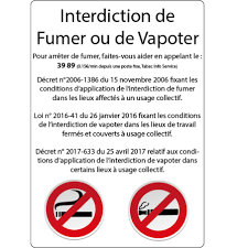 Tous les locaux, qu'ils soient clos ou couverts doivent faire mention de cet affichage. Equipement Pour Commerces Autocollant Adhesif Stickers Symbol Interdit De Fumer Et De Vapoter Commerce Equipements Professionnels