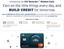 Enjoy 10%* off points/miles on all pay with points redemptions. New Citi Rewards Student Credit Card One Mile At A Time