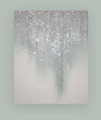 Black And Silver Glitter Wall Art Original Ora Birenbaum Painting Art Metallic Abstract Art Etsy Diy Canvas Glitter Canvas Diy Wall Art