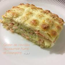 Gratin De Ravioles Au Saumon Fume Et Courgette Cherrycook Gratin De Ravioles Recettes De Cuisine Cuisine