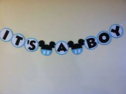 Mickey Mouse Baby Shower Banner Its A Boy Ready To Pop Baby Boy Mickey Mouse Baby Shower Mickey Baby Showers Minnie Mouse Baby Shower