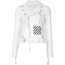 Off White Classic Biker Jacket Womens Jackets Casual Biker Jacket Off White Jacket