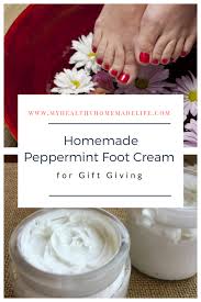 homemade peppermint foot cream diy
