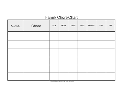 chore family job chart printable family chore charts