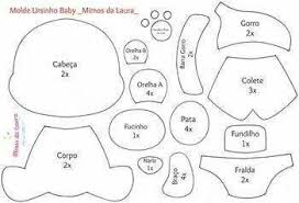 Ursinho Baby Feutrine Idee Couture Doudou Bebe