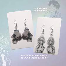 Neon Genesis Evangelion Earrings Rei / Shinji Earrings - Etsy