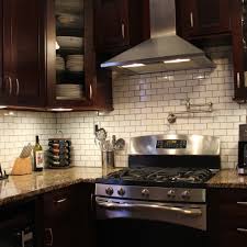 Subway Tile Backsplash Kitchen Dark Cabinets Brown Kitchen Cabinets Dark Brown Cabinets Backsplash Kitchen Dark Cabinets