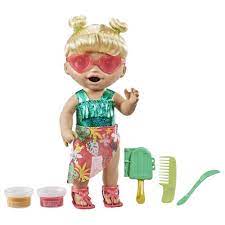 Baby Alive Sunshine Snacks Doll Eats And Poops Waterplay Baby Doll Ice Pop Mold Toy For Kids 3 And Up Blonde Hair Baby Alive