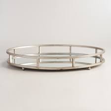Silver Mirrored Round Serving Tray Mirrored Serving Tray Round Serving Tray Tray