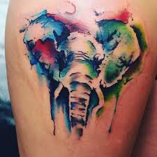 Elephant Aquarell Style On Leg At Tattoo Anansi Aquarell Watercolor Watercolourtattoo Elephant Animal Animals Watercolor Tattoo Tattoos Watercolor