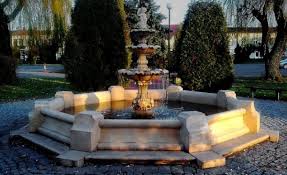 The fountain comes with a solar panel with a rechargeable lithium battery, water pump and a ground holder. Casa Padrino Baroque Fountain Garden Fountain Boy With Goldfish Gray O 490 X H 190 Cm Large 3 Tier Fountain With Border