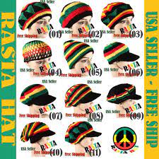 Rasta Hat Beanie Knit Hat Crochet Slouchy Tam Rasta Dreadlocks Wig Hat Raggae Ebay In 2021 Crochet Hats Crochet Hat Pattern Knitted Hats