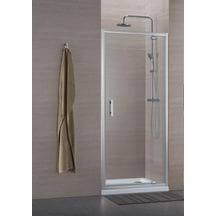 Paroi De Douche Concerto Porte Pivotante Ouverture Gain De Place 90 Cm Profile Argent Brillant Verre Transparent Paroi De Douche Paroi Portes Pivotantes