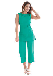 Linen Blend Capri Set Plus Size Suits Sets Jessica London Fashion Fashionable Plus Size Clothing Fashion Outfits