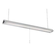 Commercial Electric 2 Light 48 In Gray Textured Fluorescent Shop Light Cesl402 27 The Home Depot Shop Lighting Commercial Electric Energy Efficient Lighting