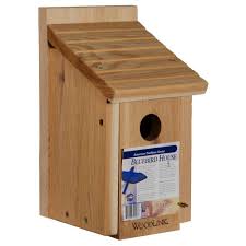 Bird Feeder Pole Home Depot Woodlink Bluebird Bird House Bb1 The Home Depot In 2020 Bluebird House Bird House Kits Bluebird House Plans