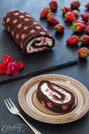 Chocolate Strawberry Swiss Roll Recipe Chocolate Strawberry Swiss Roll Desserts