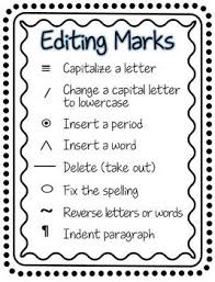 48 expository editing marks chart for kids printable