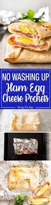 No Washing Up Ham Egg Cheese Pockets Recipe Recipes Breakfast Brunch Recipes Yummy Breakfast