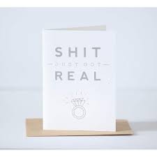 Being married is like any other job; Funny Wedding Card Engagement Card Congratulations Card Exit343design