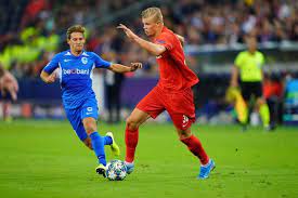 Born 21 july 2000) is a norwegian professional footballer who plays as a striker for bundesliga club borussia dortmund and the norway national team.a prolific goalscorer, haaland is recognised for his pace, athleticism and strength, earning him the nickname, 'the terminator' by many of his admirers. Erling Braut Haaland S Leeds Transfer Ambition Revealed After Champions League Hat Trick Football Sport Express Co Uk