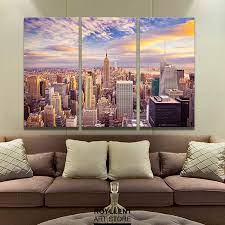 Modern art that could touch each person of the fine framed and tender canvas print New York City Picture Canvas Painting Modern Wall Art Picture For Living Room Unframed Decorative Landscape Canvas 3 Pieces City Picture Art Picturespicture For Living Room Aliexpress