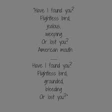 Bird Bird Bird Is The Word Lyrics Iron And Wine Flightless Bird American Mouth 3 Iron And Wine Lyrics Sing To Me Words