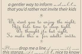 Wedding Invitation Wording No Children How To And Samples Everafterguide Kid Free Wedding Invitations Wedding Invitation Wording Invitation Wording