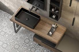 Mobile bagno ad angolo su misura in legno produzione mobili bagno su misura ad angolo, angolari, con tagli obliqui e doppie profondità'. Arredo Bagno Mobile Life 08 Castagno Vecchio Cm 212 Legno Massello