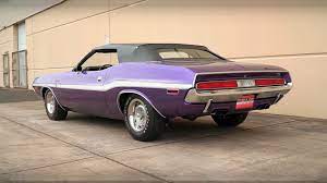 This 1970 dodge challenger r/t se optioned with the 426 hemi v8 was known as the black ghost when it dominated street. Super Rare Plum Crazy 1970 Dodge Challenger R T 426 Hemi Convertible Dodge Challenger Challenger Dodge
