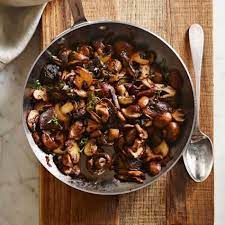 Mushrooms With Shallots And Sherry Recipe Sherry Recipes Thanksgiving Dinner Recipes Stuffed Mushrooms