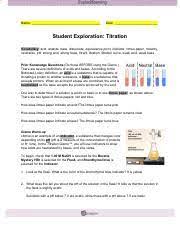 This assists us to make better habits. M10l3m1titrationgizmo Rebeccaandrews Pdf Name Date Student Exploration Titration Ncvps Chemistry Fall 2014 Vocabulary U200b U200b Acid Analyte Base Course Hero