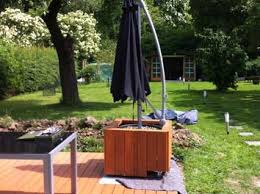 Mobiler Sonnenschirmstander Terrasse Aus Paletten Terassenideen Sonnenschirmstander