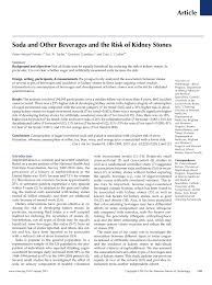 Orange juice reduced risk by 12%. Pdf Soda And Other Beverages And The Risk Of Kidney Stones