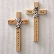 Personalized First Communion Wall Cross Praying Boy Personalized Wood Cross Communion Gifts First Communion Gifts