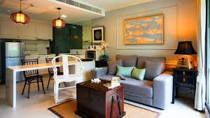 Design a small space kitchen with living room in elegant gray hues. Living Room Decorating Ideas For Small Spaces Get Ideas Living Room And Kitchen Design Living Room And Kitchen Combined Interior Design Kitchen