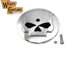 Wyatt Gatling Skull Air Cleaner Cover Insert For Harley Davidson Big Twin Harley Davidson Air Cleaner Street Glide