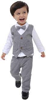 Baby Boy Suit Formal Wear Long Sleeve Gentleman Wedding Set For 1 4 Age Boys Outfits Gray 8 Stylish Baby Boy Outfits Baby Boy Outfits Trendy Baby Boy Clothes