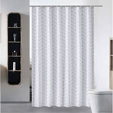 Standard Fabric Shower Curtain Set Gray Fabric Shower Curtains Luxury Shower Curtain Elegant Shower Curtains