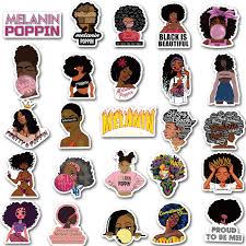 Menurut keluarga, dia pernah jatuh, pernah kena syarafnya. 50 Pcs Fashion Inspirasi Melanin Poppin Gadis Hitam Stiker Untuk Diy Bagasi Laptop Skateboard Sepeda Motor Stiker F4 Stiker Aliexpress