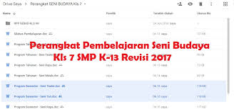 Download kkm k13 kelas 7 bahasa indonesia revisi terbaru. Perangkat Pembelajaran Seni Budaya Kls 7 Smp K 13 Revisi 2017 File Guru Now
