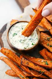 I serve this with homemade sweet potato fries, fresh sweet potatoes sliced into sticks tossed with a little olive oil, cinnamon and salt, baked til crispy. Best Homemade Sweet Potato Fries Recipe Ever The Recipe Critic