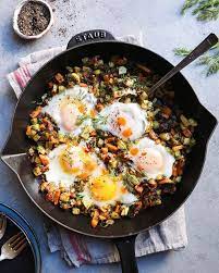 Yam And Sweet Potato Hash With Eggs And Dill By Foodfashionparty Quick Easy Recipe The Feedfeed Recipe Mexican Food Recipes Recipes Sweet Potato Hash